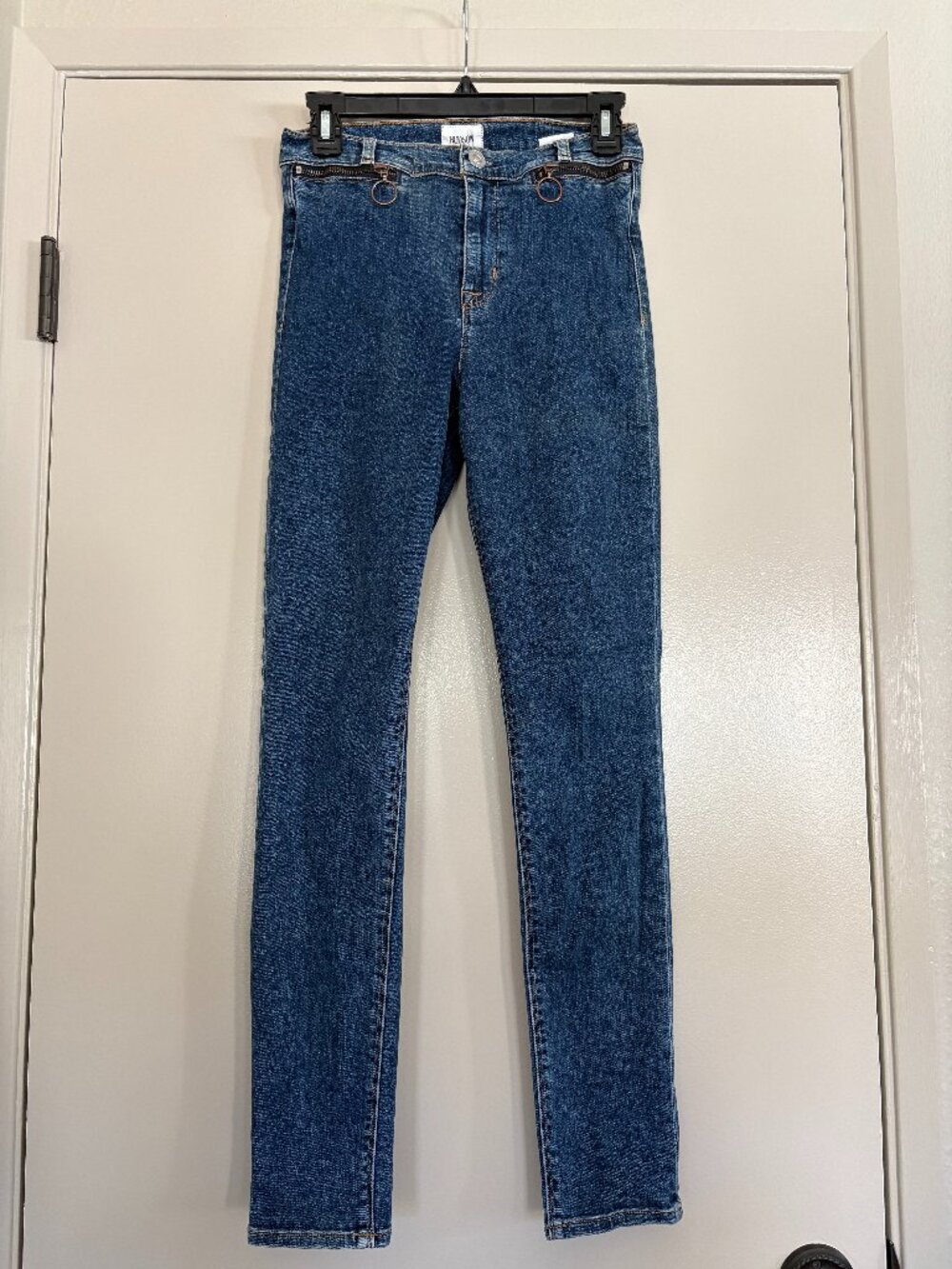 Hudson Jeans Size 25 Front Zipper Detail Skinny Denim